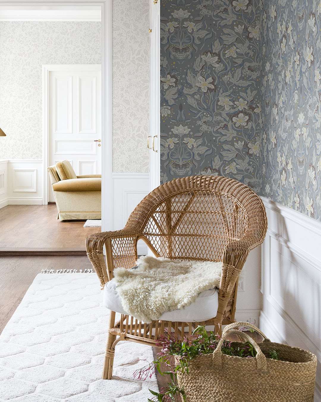 22018 - Lisa Wallpaper - Gray/Blue - Midbec