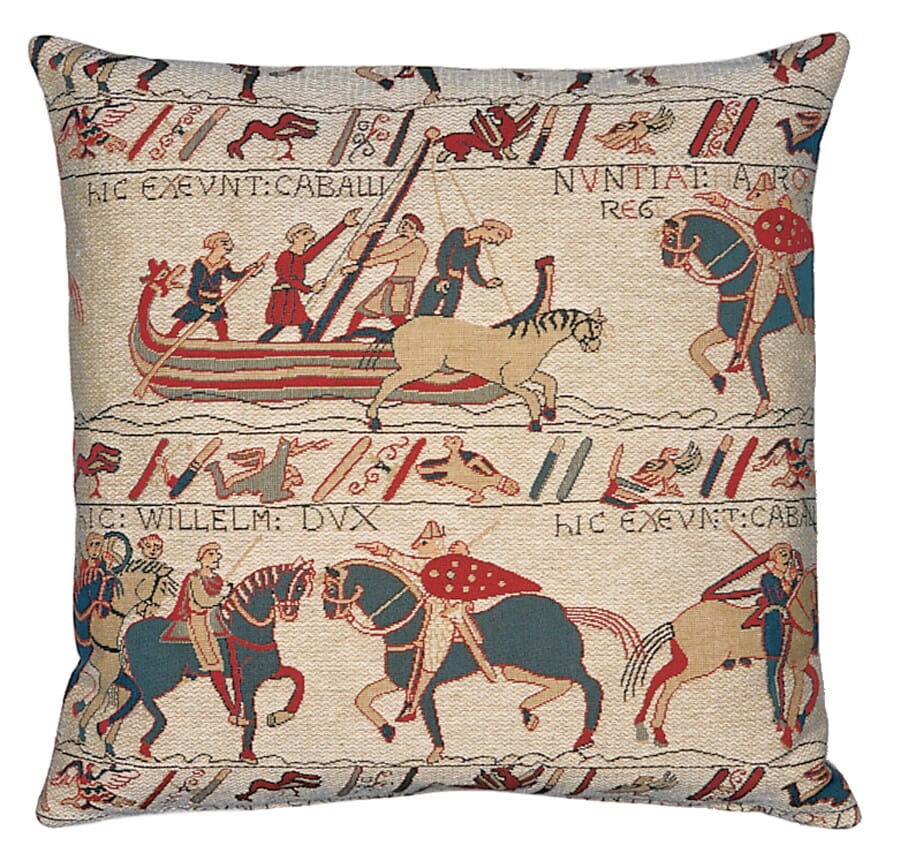 Bayeux Tapestry Tapestry Cushion with Feather Filler