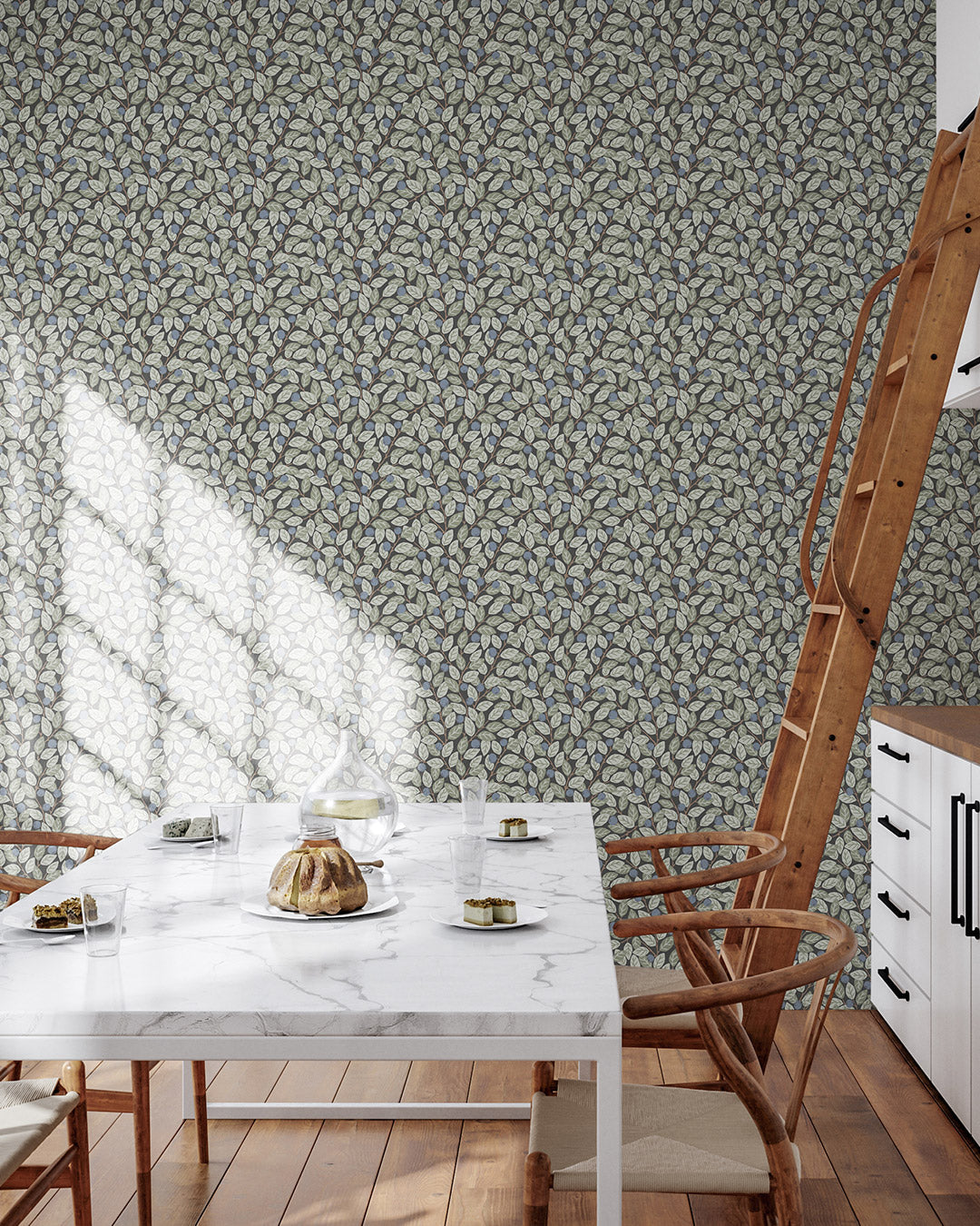 26028 - Blabar Wallpaper - Dark Blue - Midbec