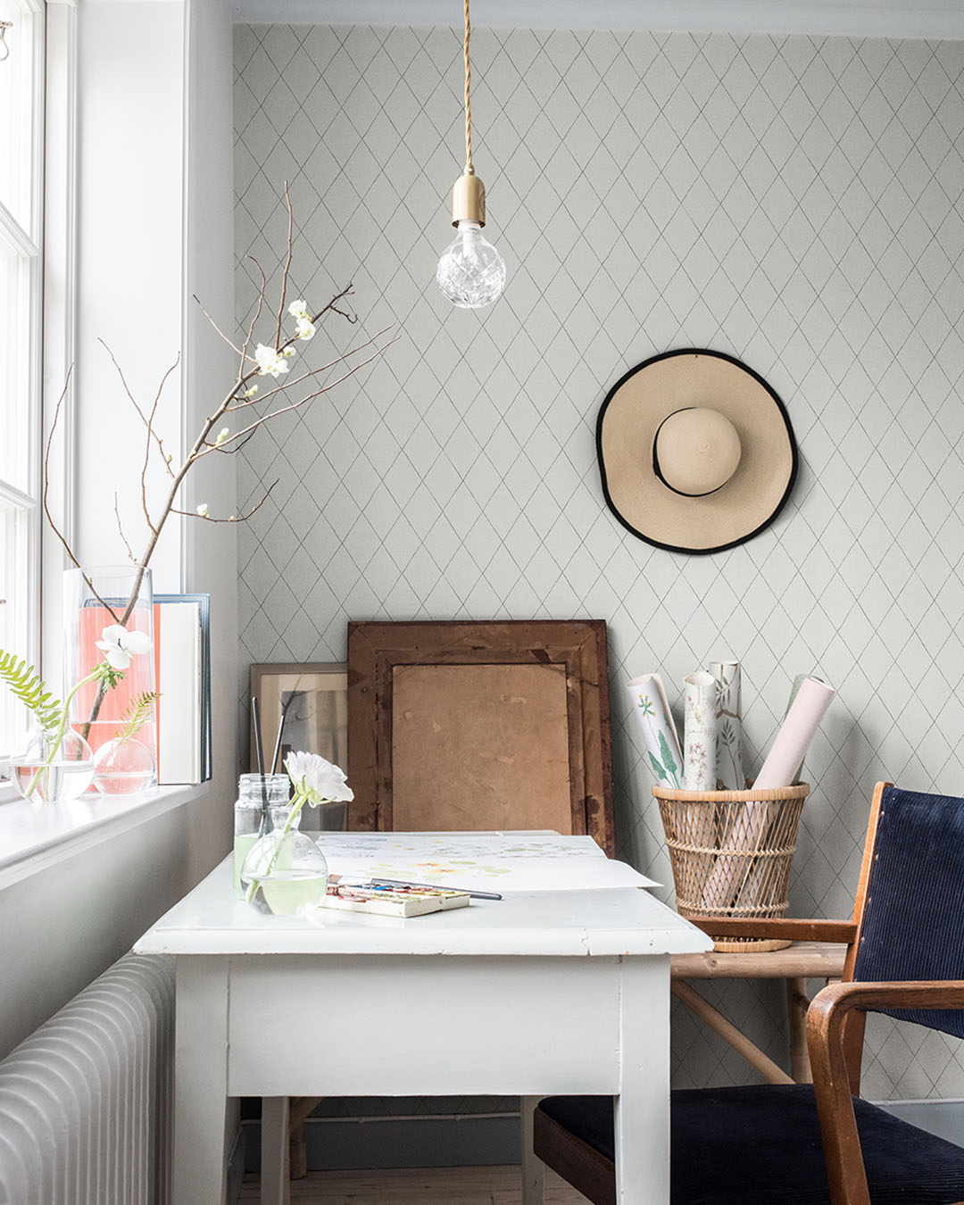 27001 - Ruben Wallpaper - Eggshell - Midbec