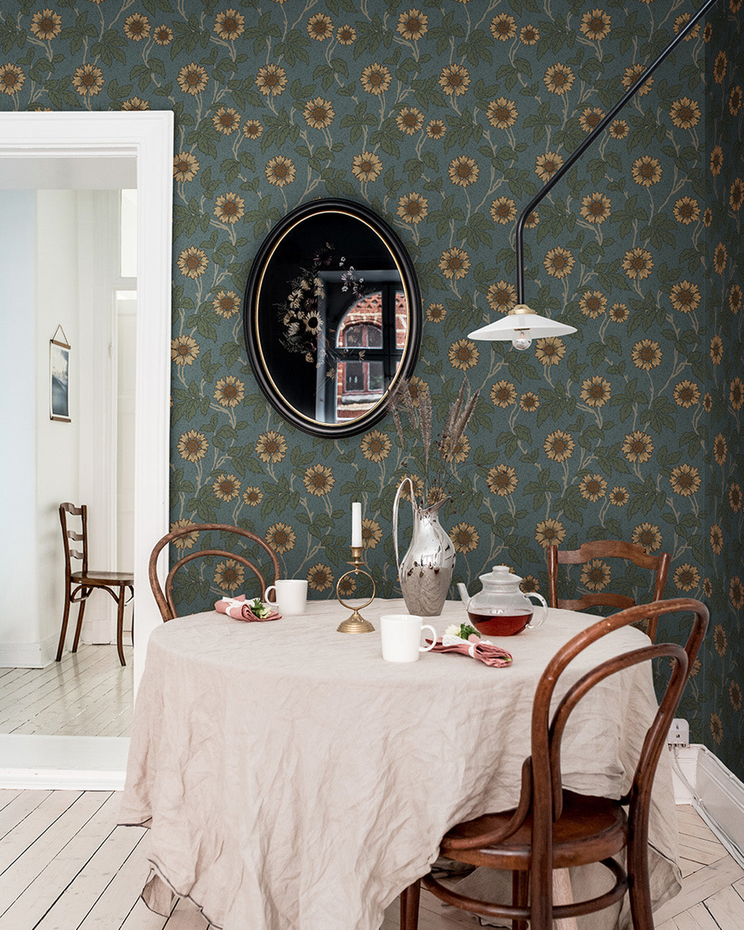 28023 - Solvej Wallpaper - Blue - Midbec