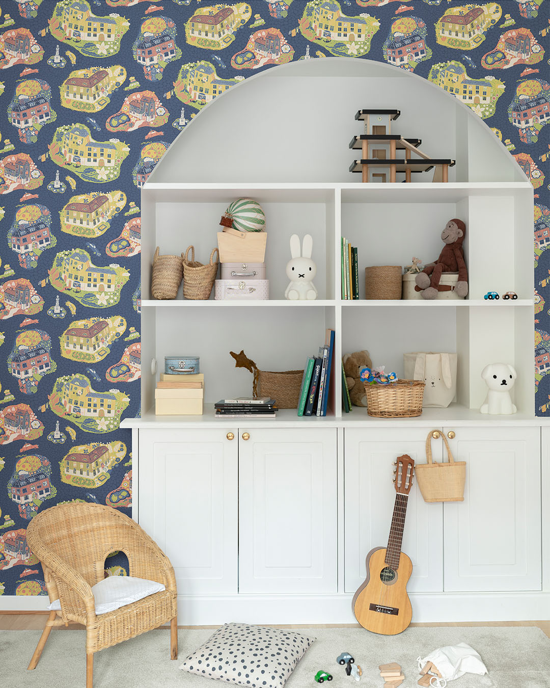 29010 - Staden Wallpaper - Dark Blue - Midbec