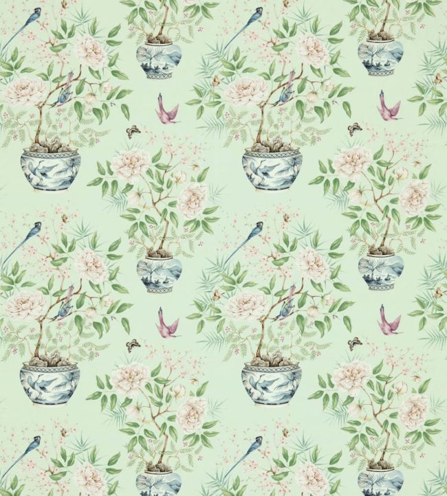 Romeys Garden Fabric - Green - Zoffany