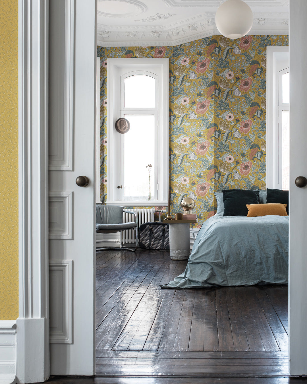 33002 - Anemone Wallpaper - Mustard - Midbec