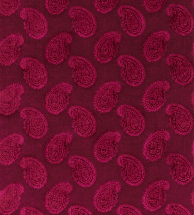 Orissa Velvet Fabric - Red - Zoffany