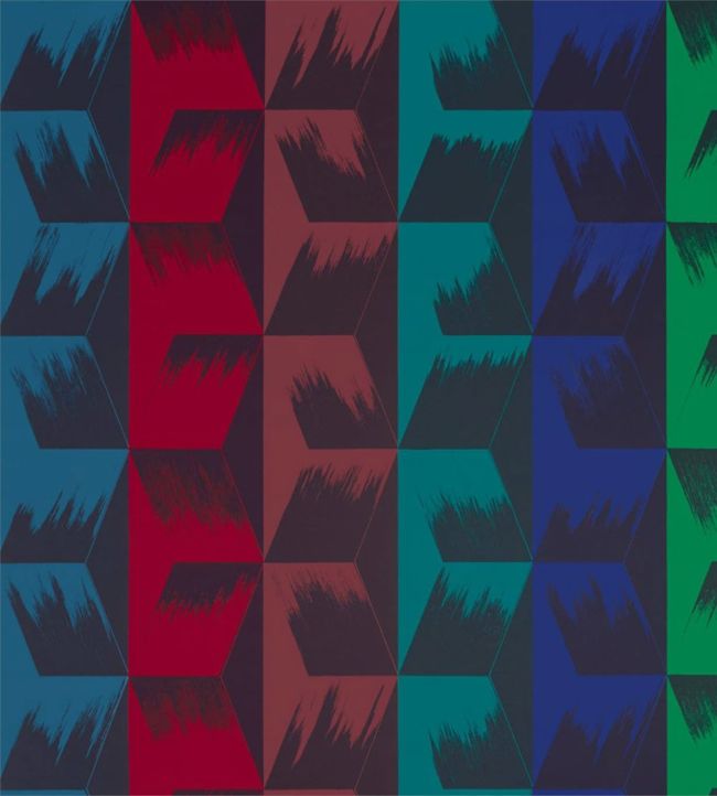 Rhombi Stripe Fabric - Multicolor - Zoffany