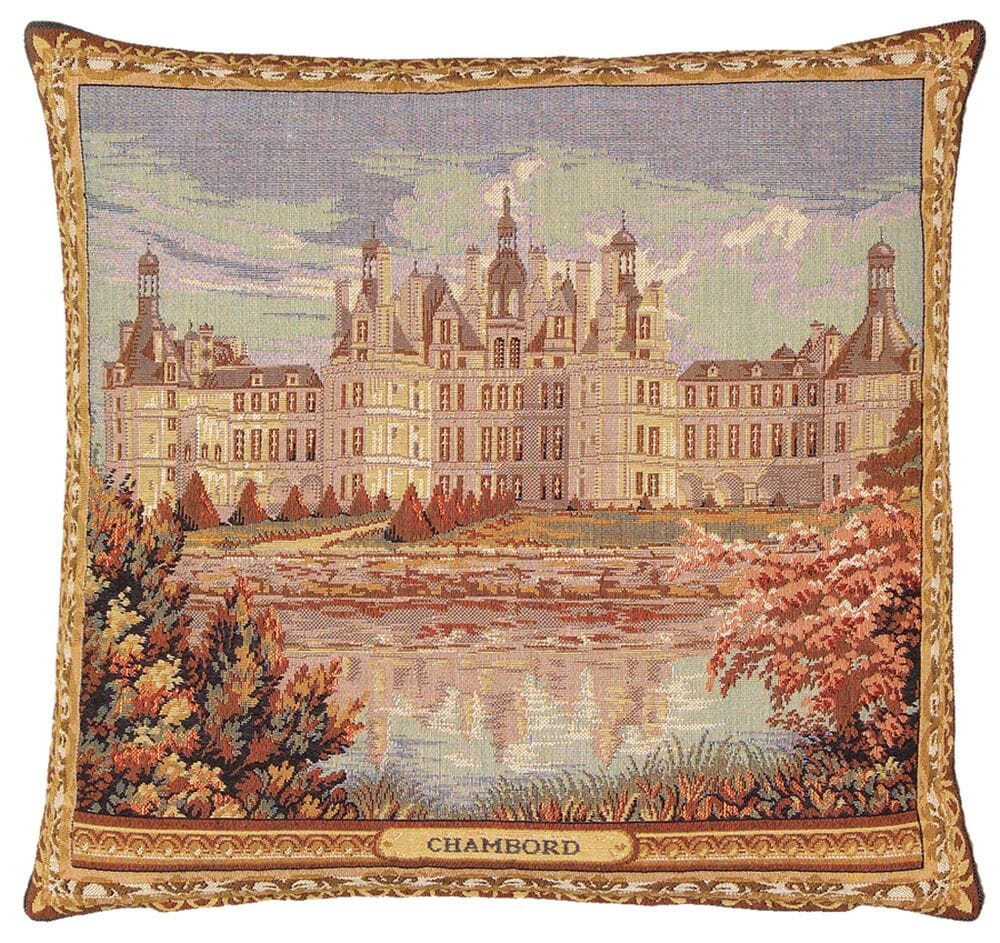 Chateau Chambord Tapestry Cushion with Feather Filler