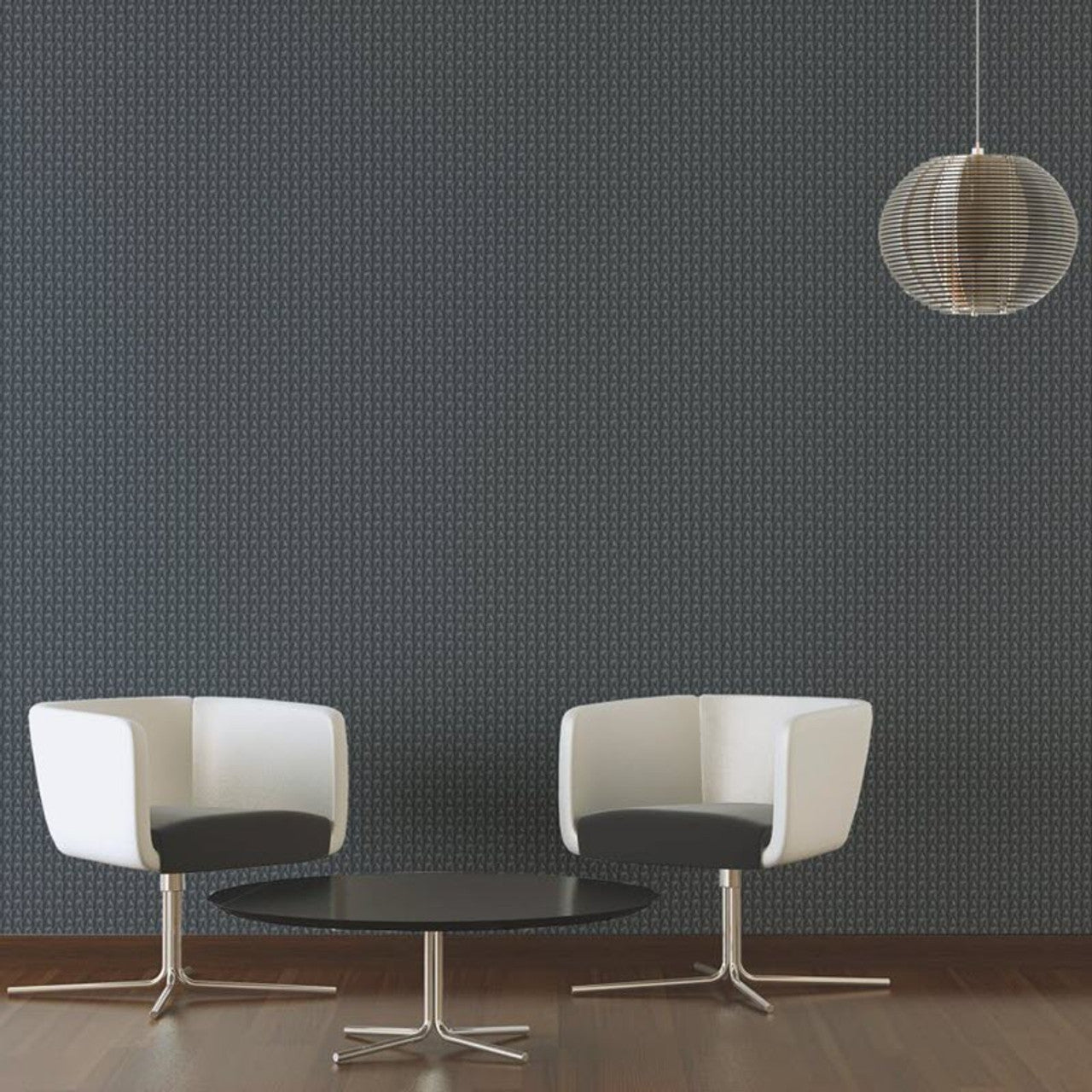 37844-4 - Kuilted Wallpaper - Charcoal - Karl Lagerfield