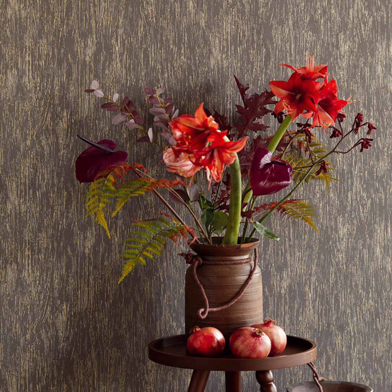 382533 - Stature Plain Wallpaper - Brown - Eijffinger