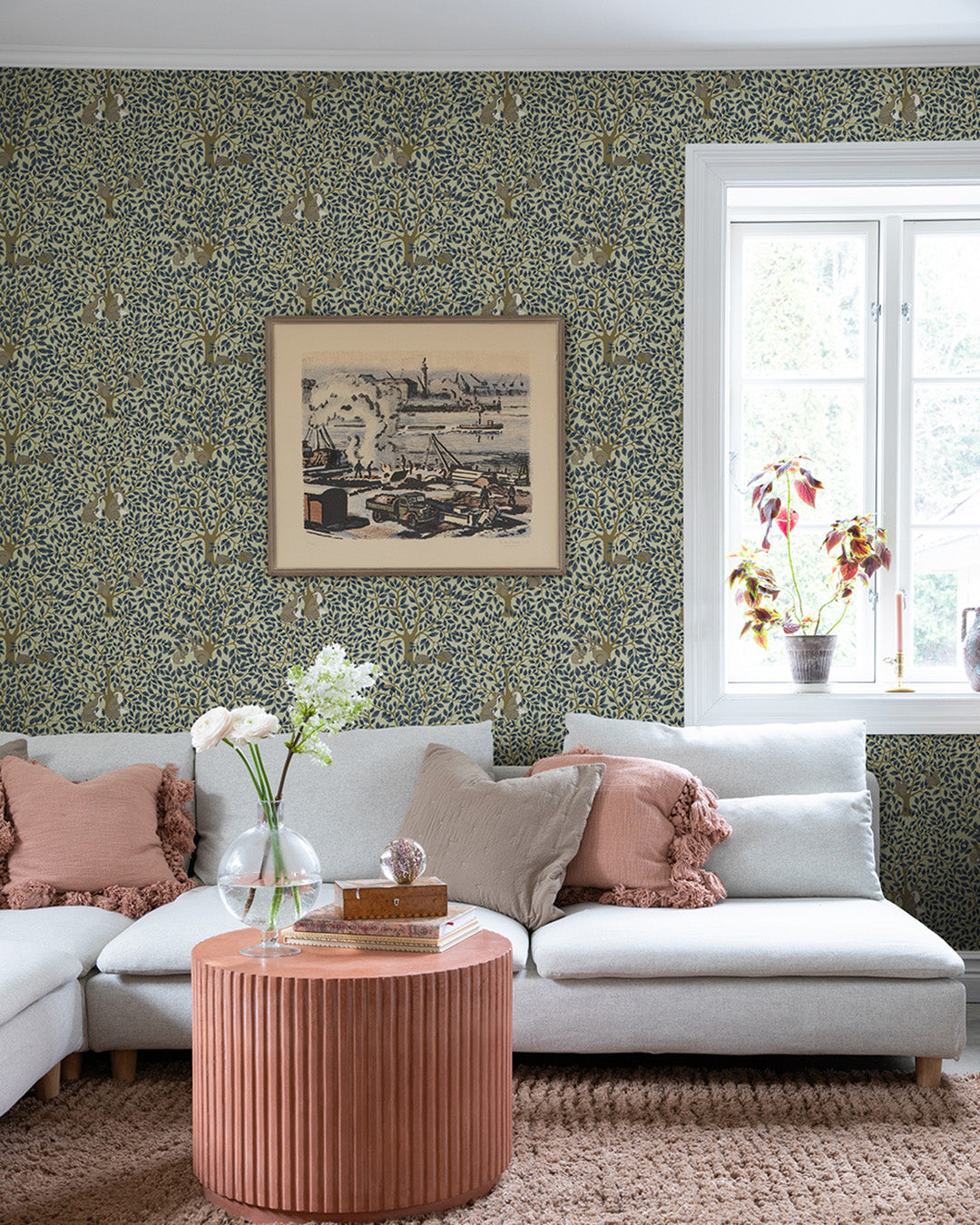 44113 - Per Wallpaper - Blue - Midbec