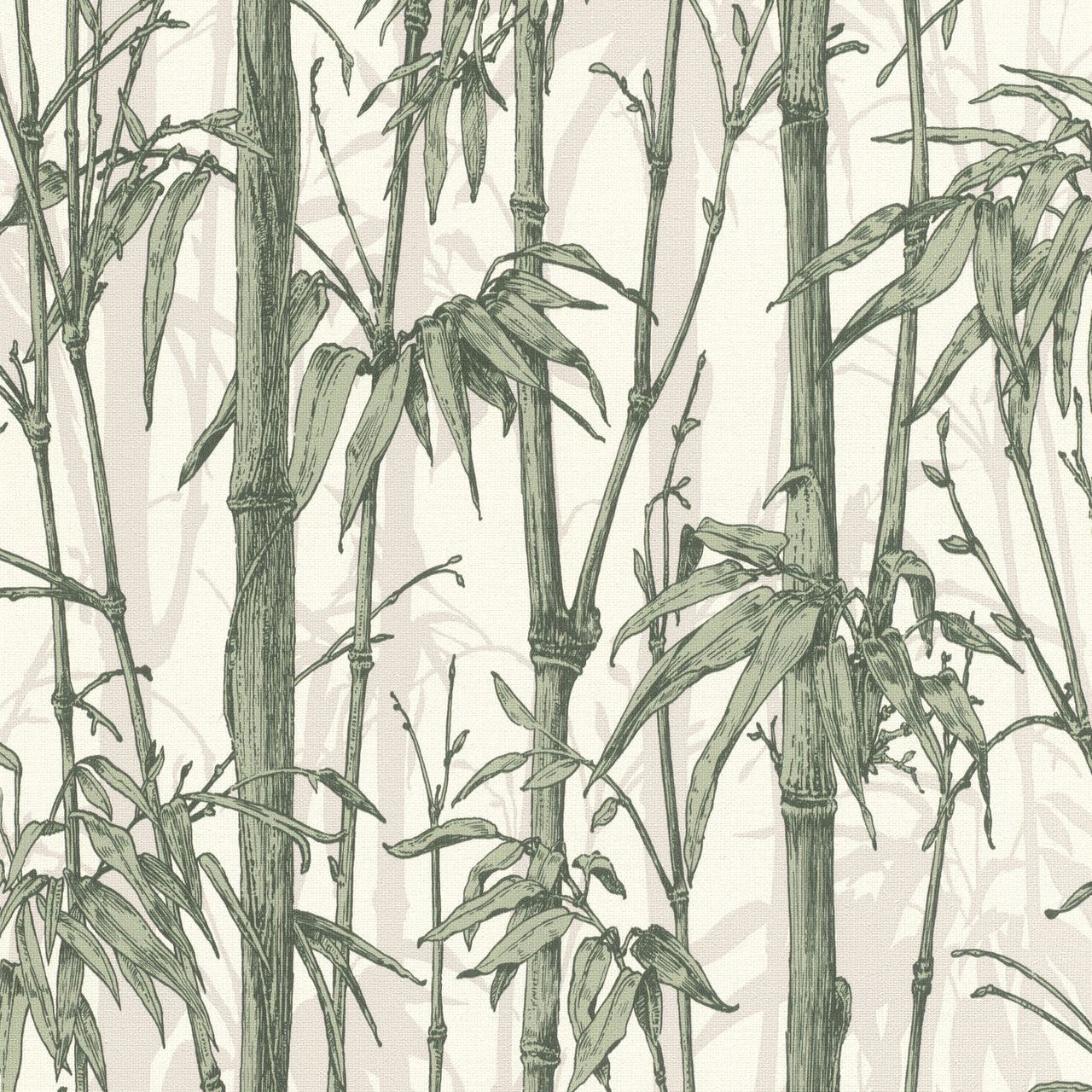 484847 - Florentine III Bamboo Wallpaper - Green - Rasch