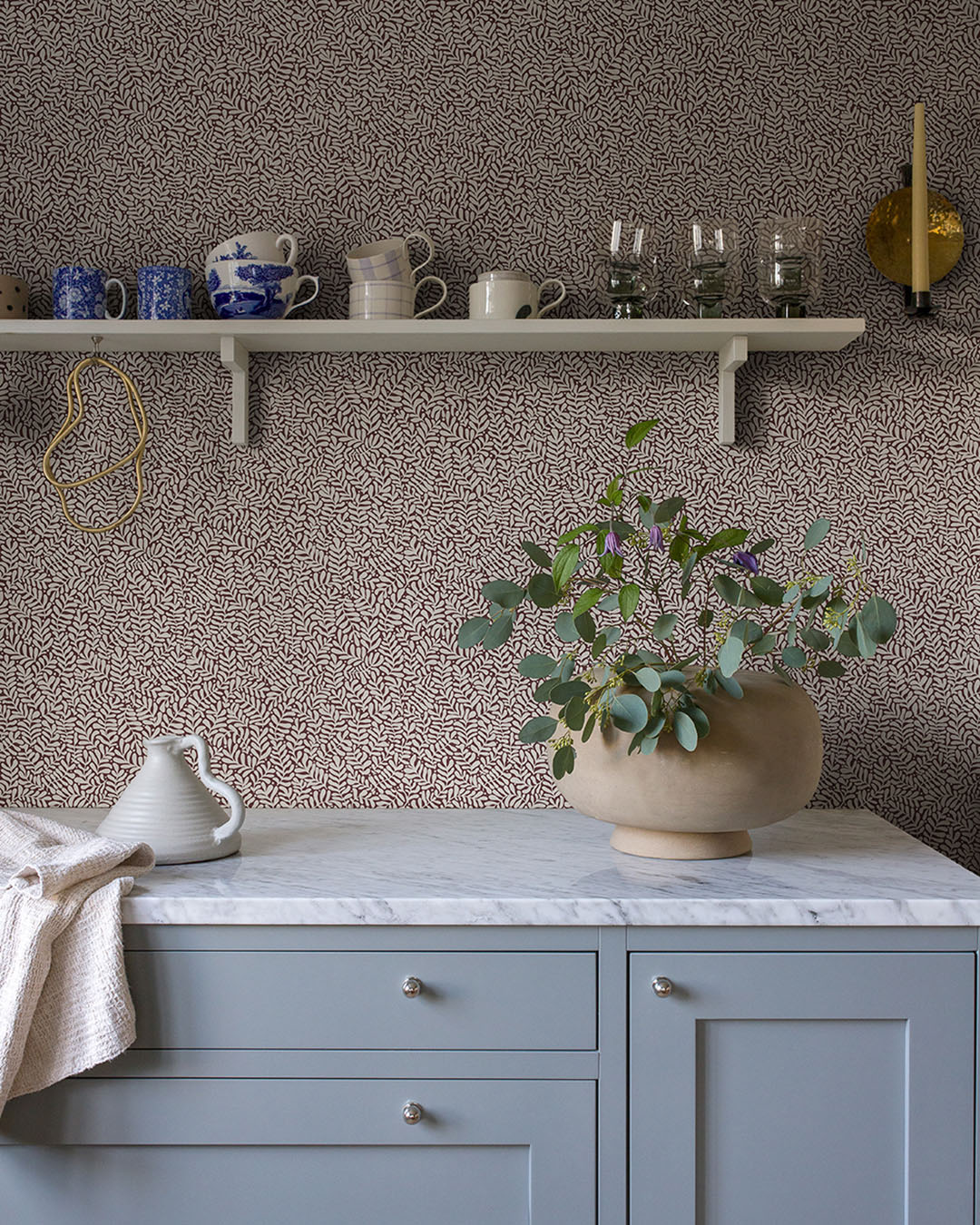 55005 - Anna Wallpaper - Red - Midbec