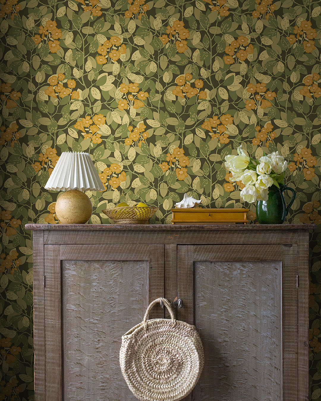 55016 - Henni Wallpaper - Green / Yellow - Midbec