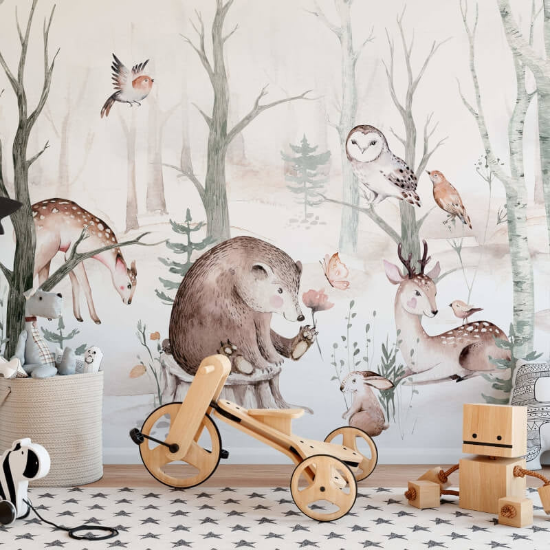 Wall-art Kvilis Animal Friends Wall Mural