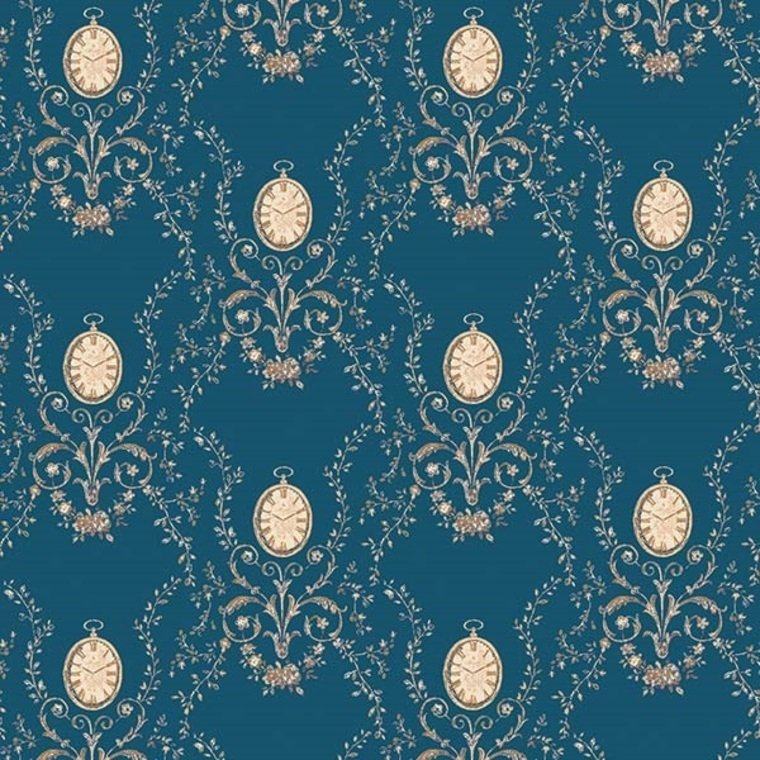 600624 - Belle Epoque Heritage Wallpaper - Blue - K & K