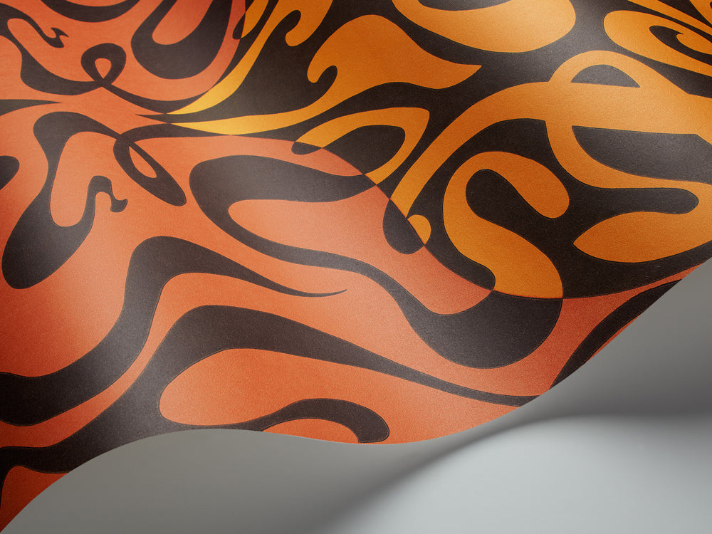 Woodstock Wallpaper - Orange on Soot - 69/7126