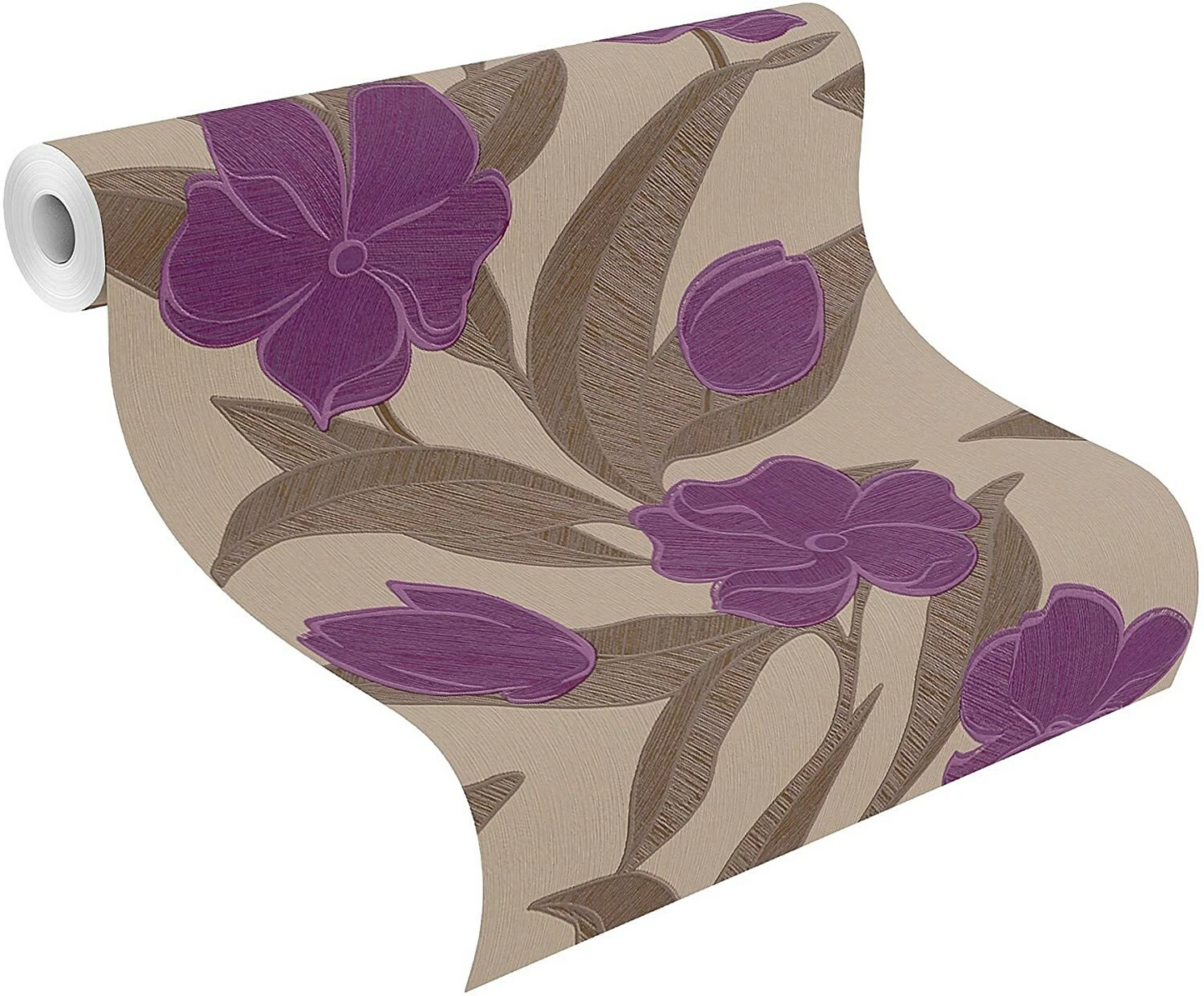 788129 - Plaisir Purple Floral Wallpaper - Purple - Rasch
