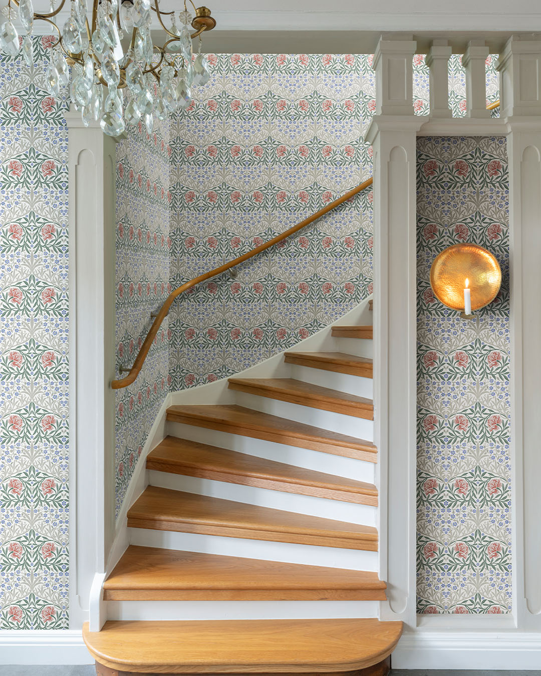 82044 - Oxford Union Wallpaper - Pink / Green - Midbec