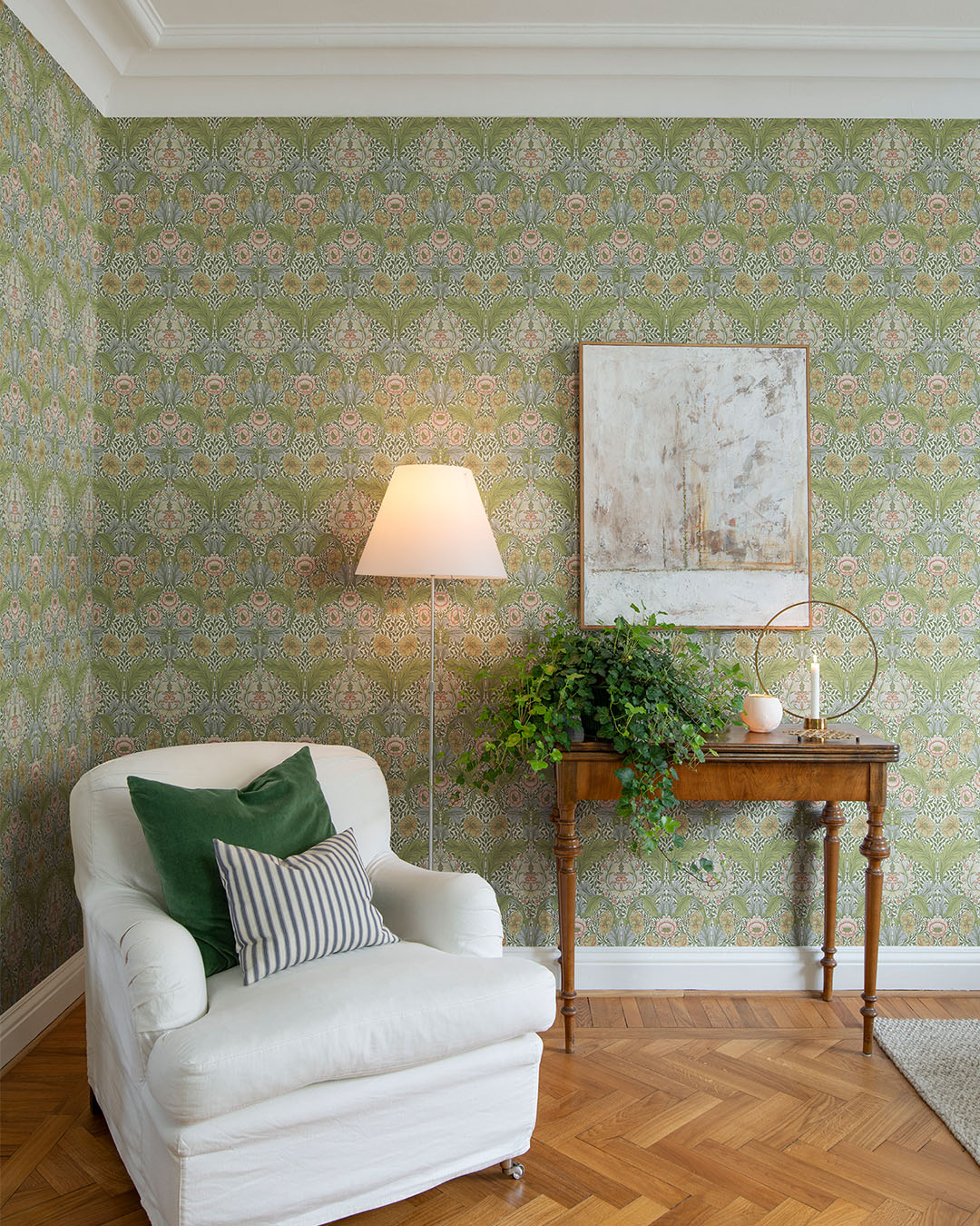82058 - Myrtle Wallpaper - Green / Yellow - Midbec