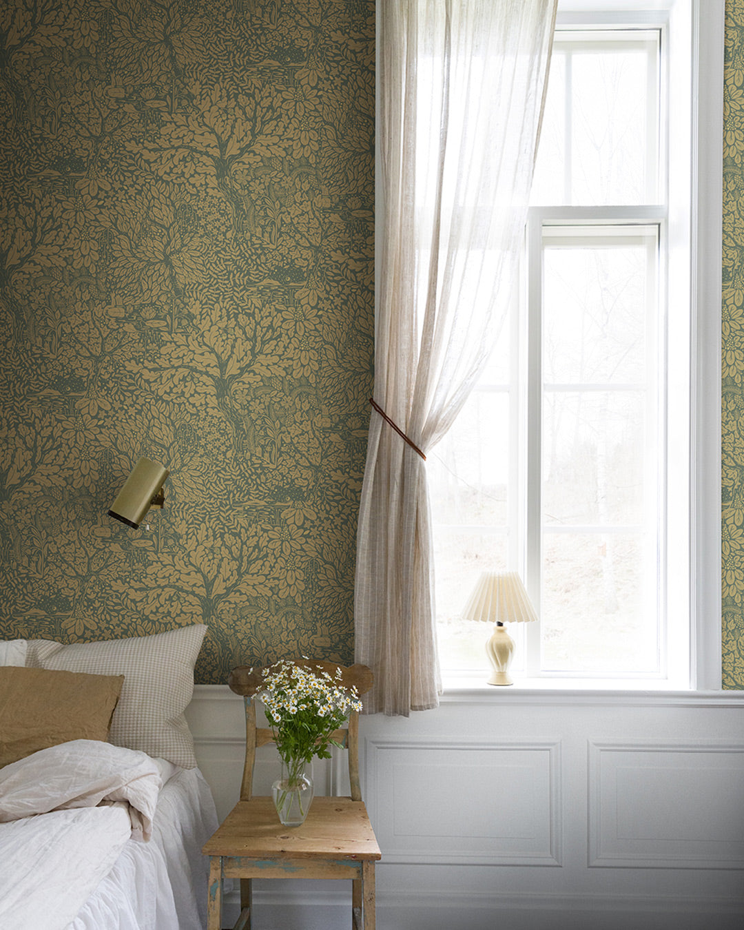 83107 - Olle Wallpaper - Green/Blue - Midbec