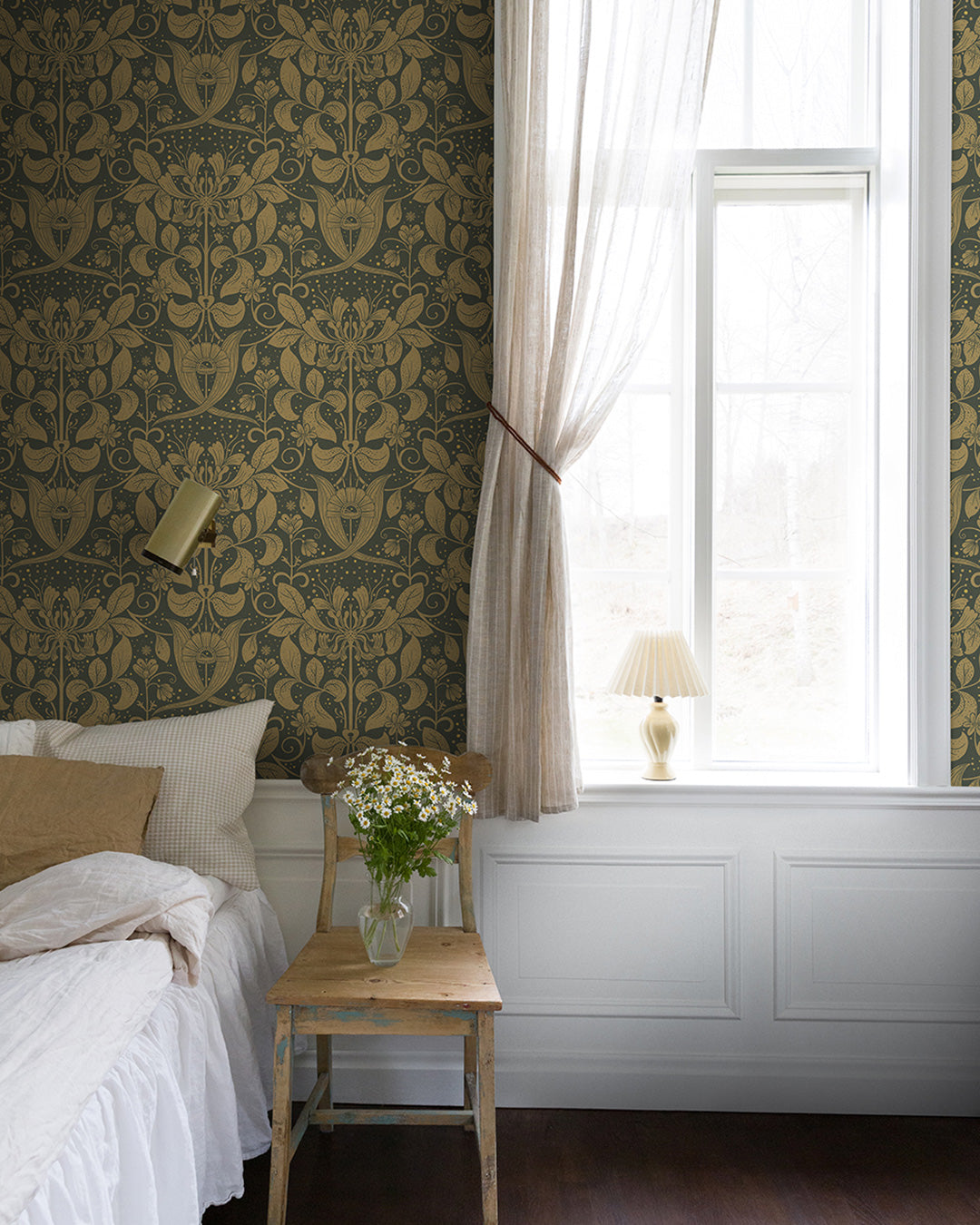 83125 - Berit Wallpaper - Dark Green - Midbec