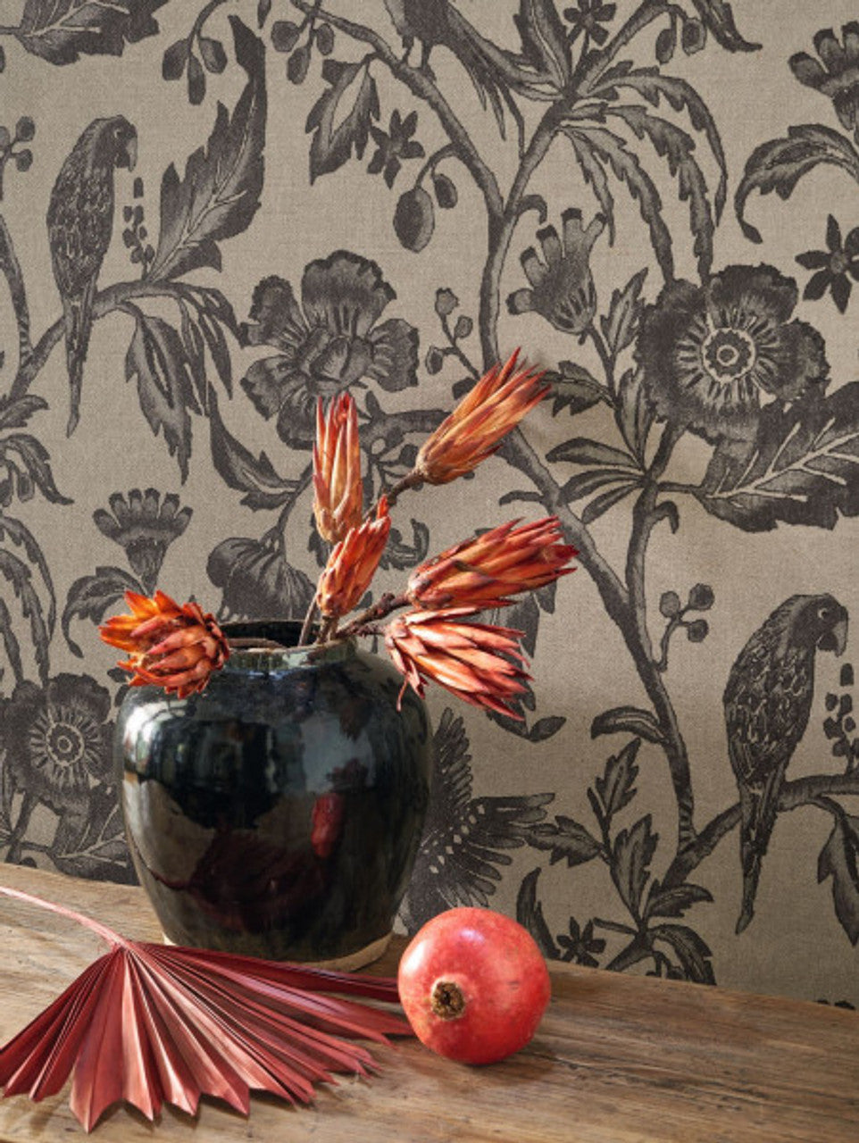 Etourneau Bali Beige Ficelle Wallpaper