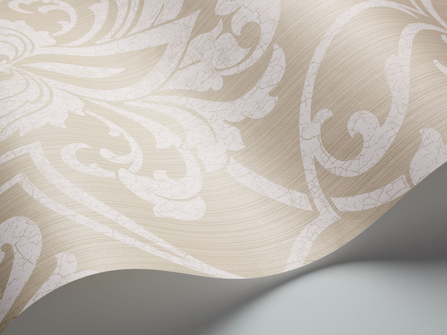 St Petersburg Damask Wallpaper - Chalk on Safari - 88/8034