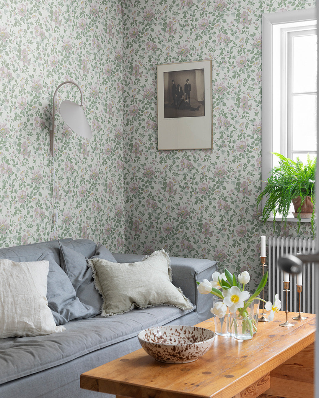 92114 - Johanna Wallpaper - Light Pink - Midbec