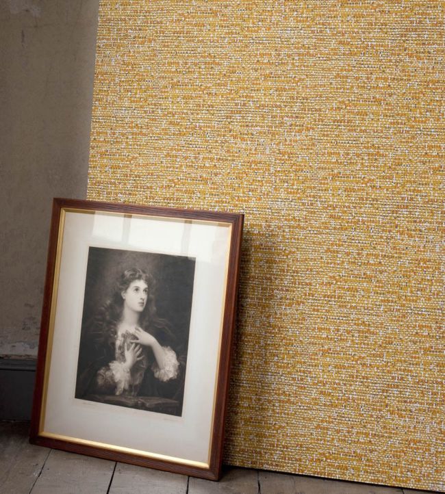Tweed Wallpaper - Hyacinth Blue & White on Charcoal - 92/4019
