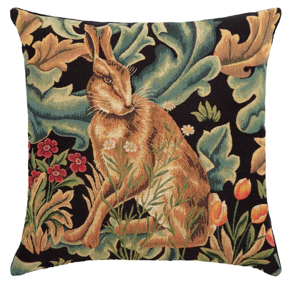 Forest Hare Regular Cushion with Feather Filler