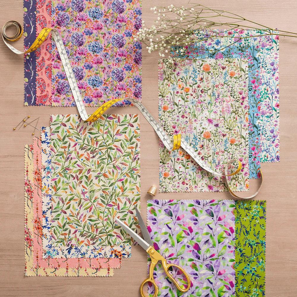 Armathwaite Peach Navy Lomond Pima Lawn Cotton - Dress Fabric