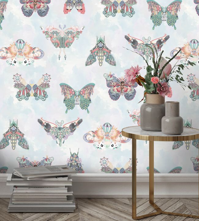 BMCF003-02D - Butterfly Effect Wallpaper - Pink Multi - Brand McKenzie
