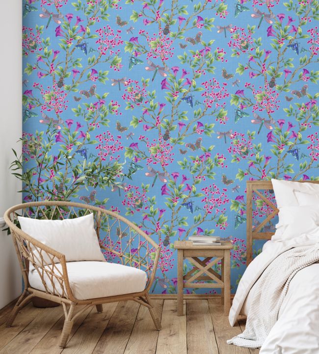 BMHD002-04D - Jewel A Flutter Wallpaper - Topaz - Brand McKenzie