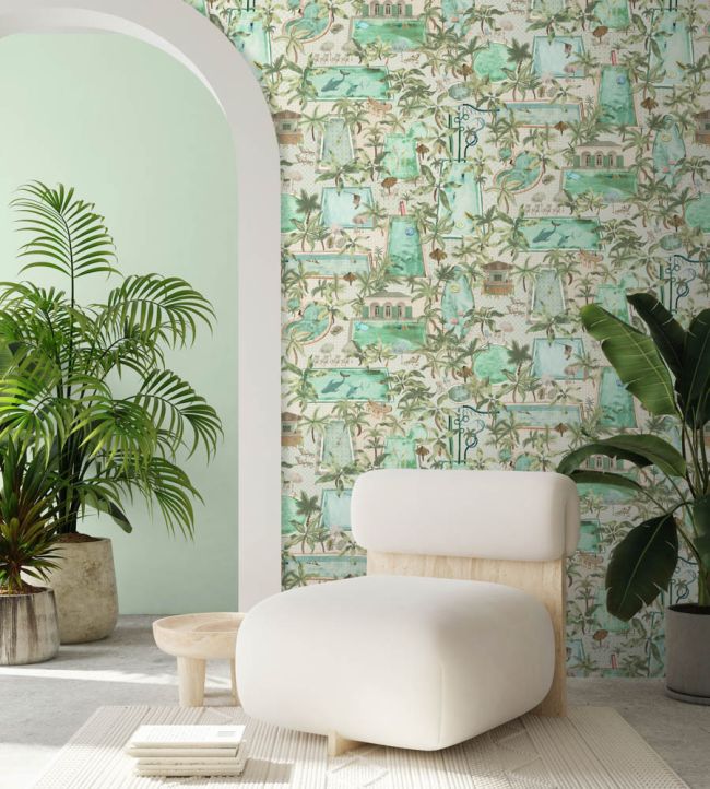BMPP004-06A - Lido Wallpaper - Green - Brand McKenzie