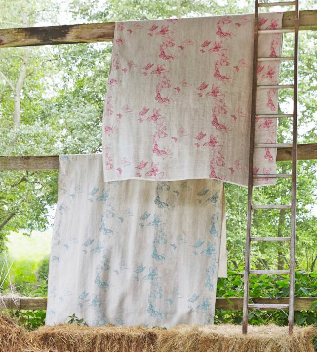 Butterflies Fabric - Blue - BGF010-502 - Barneby Gates