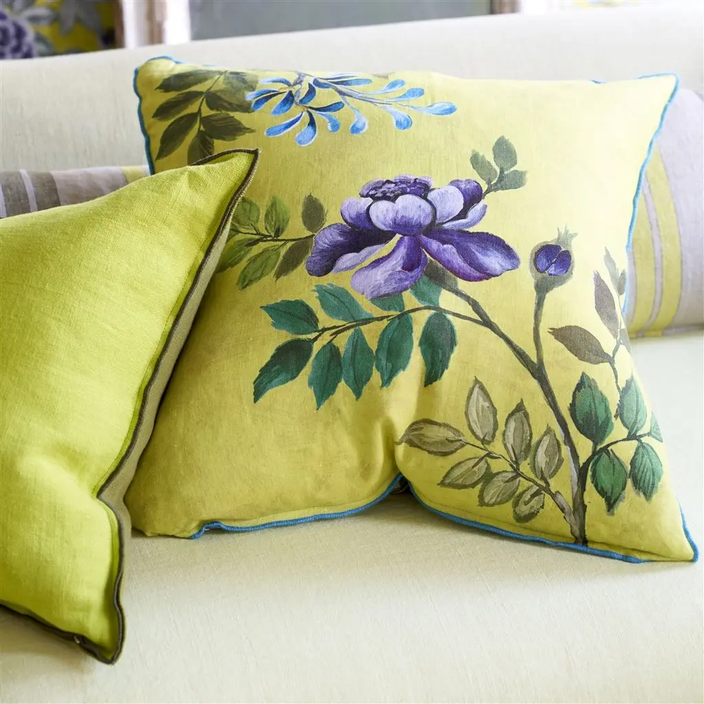 Porcelaine De Chine Alchemilla Linen Cushion - Designers Guild