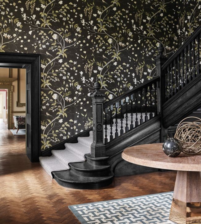Chambalon Trail Wallpaper - Antique Gold/Vine Black - ZDAR312850 - Zoffany