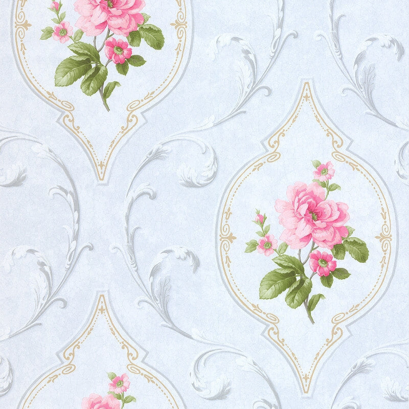 Madelyn Floral Cameo Wallpaper