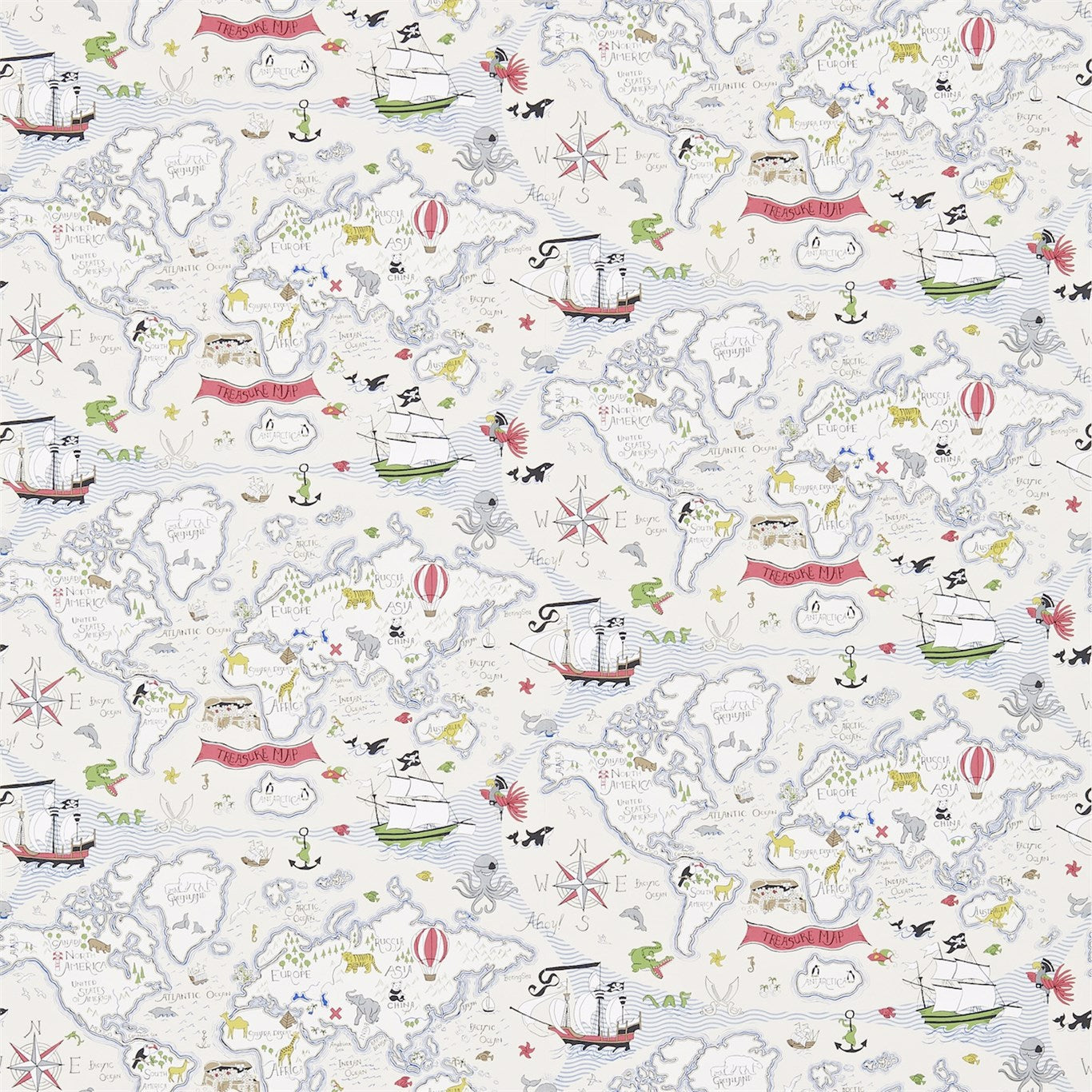 Treasure Map Wallpaper - Vanilla/Multi - DLIT214040