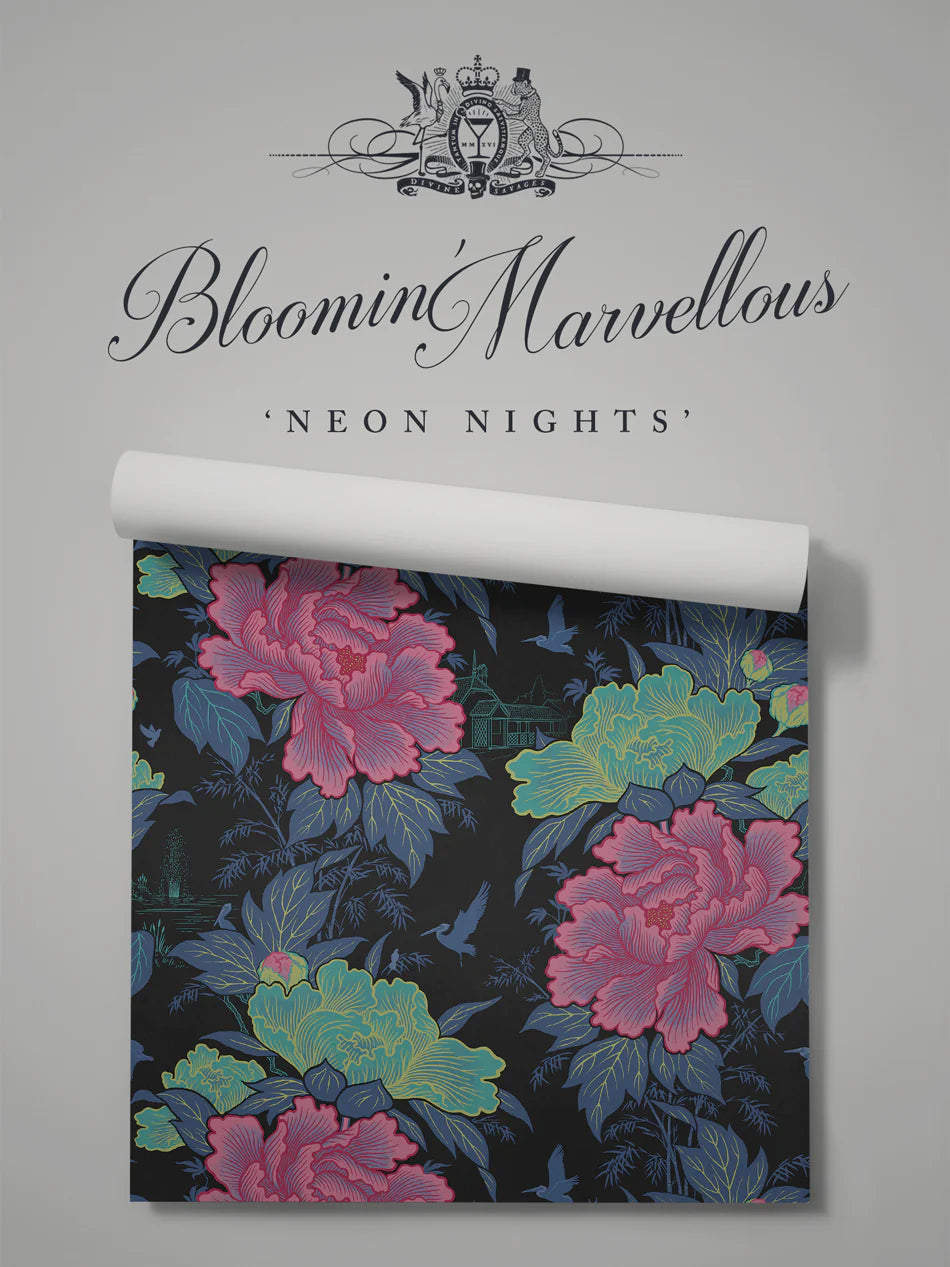 Bloomin' Marvellous 'Neon Nights' Wallpaper