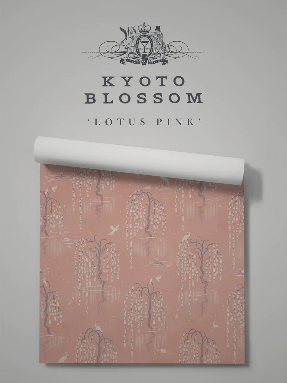 Kyoto Blossom 'Lotus Pink' Recycled Velvet Fabric