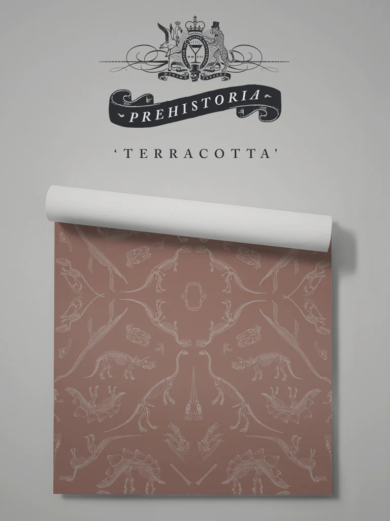 Prehistoria 'Terracotta' Wallpaper