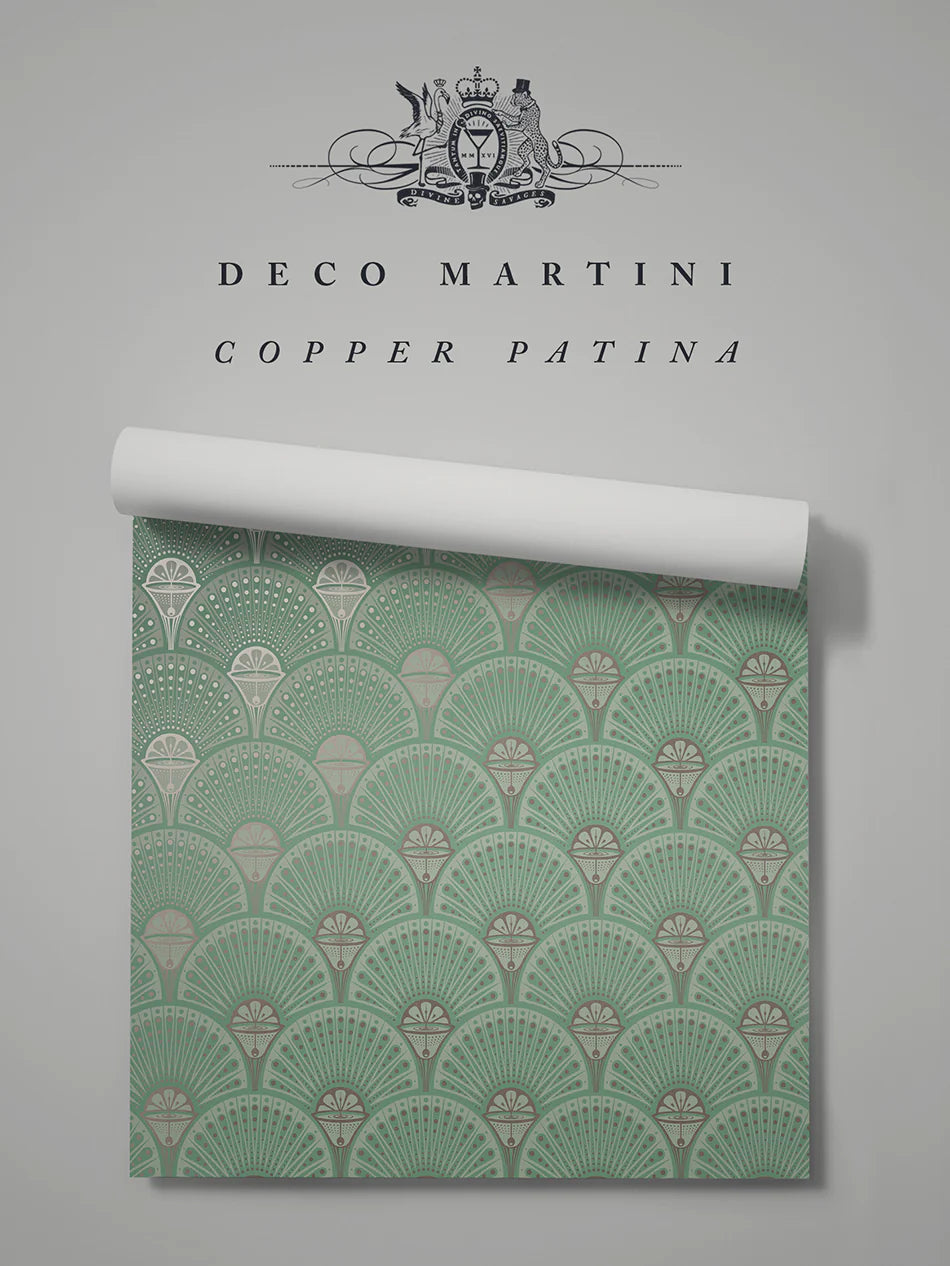 Deco Martini 'Copper Patina' Wallpaper
