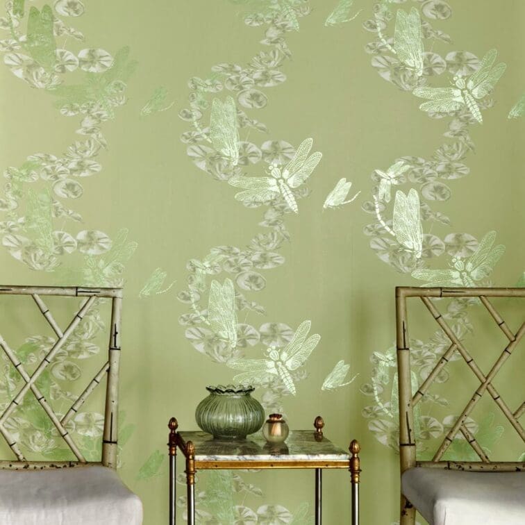 Dragonfly Wallpaper - Apple Green - BG0600 - 202 - Barneby Gates