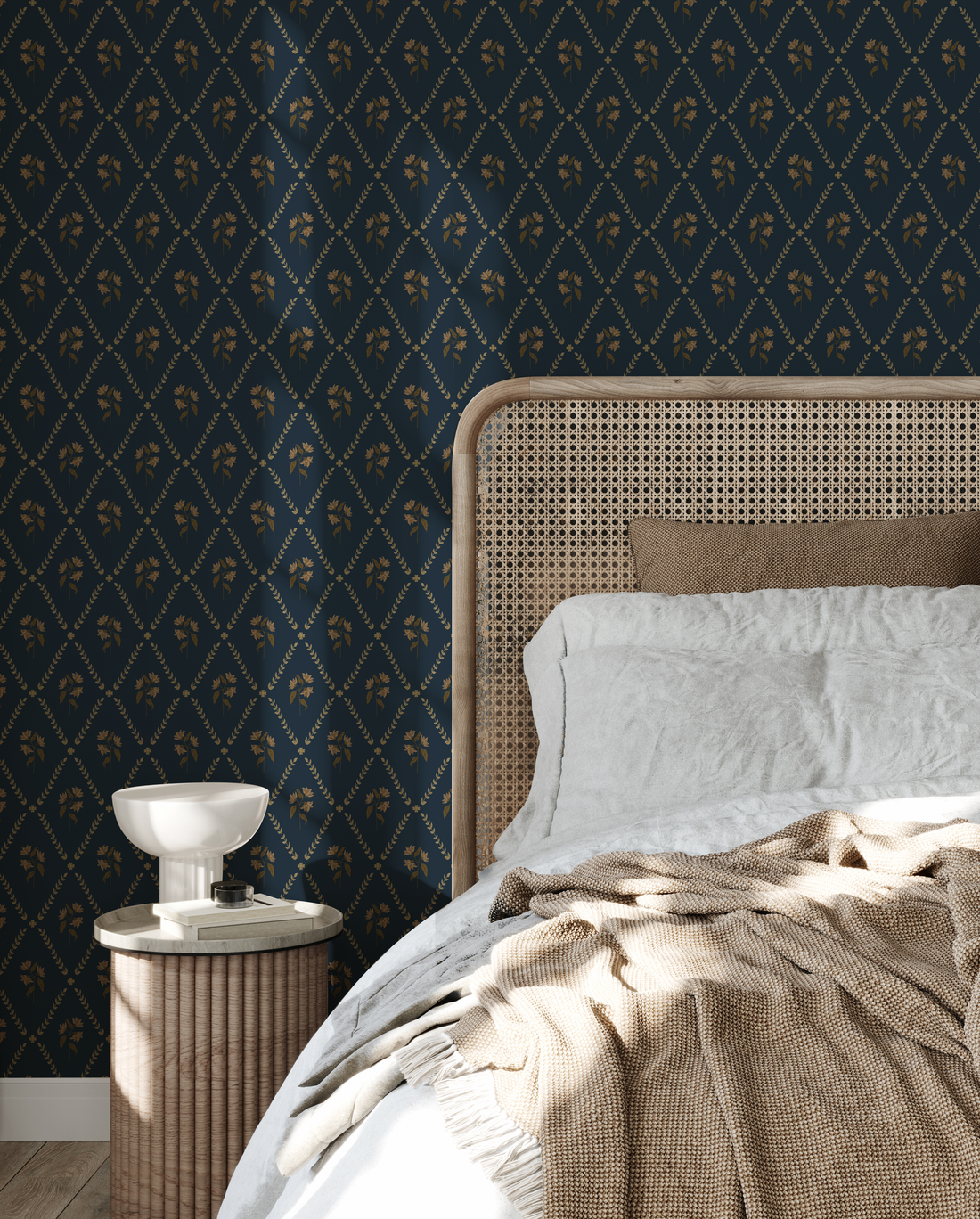 Eline Wallpaper - Blue - Summer Gray