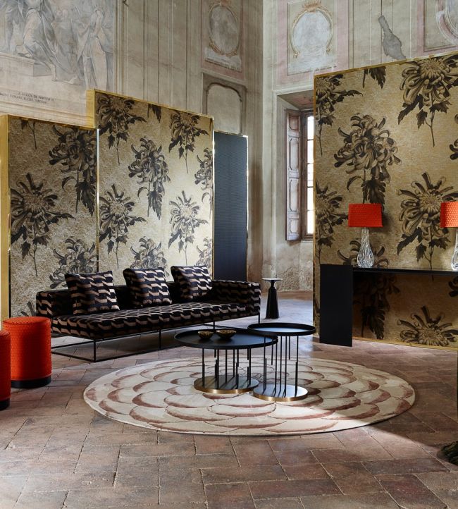 Evelyn Wallpaper - Antique Gold/Olivine - ZTOT312733 - Zoffany