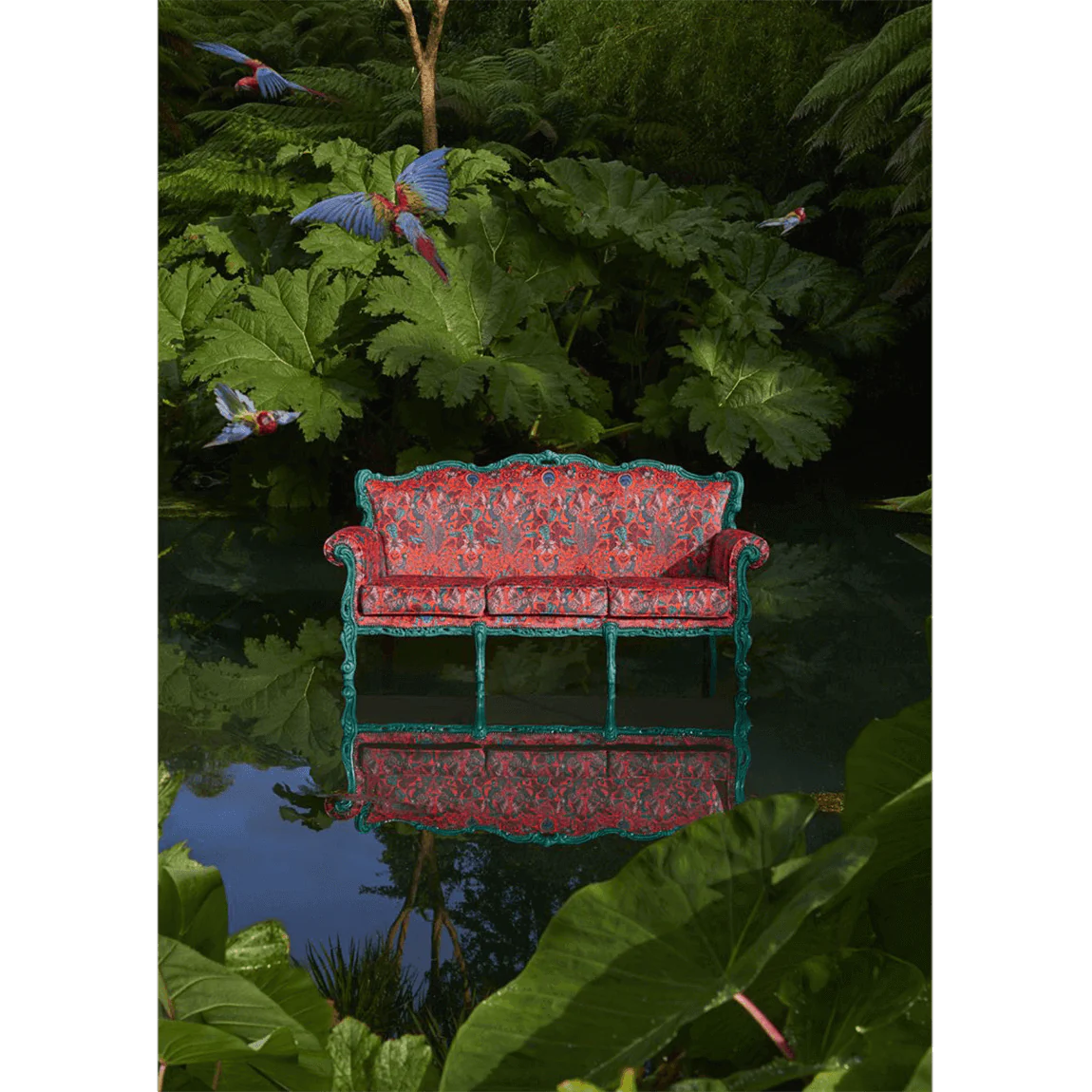 Amazon Velvet Fabric - Red - Emma J Shipley