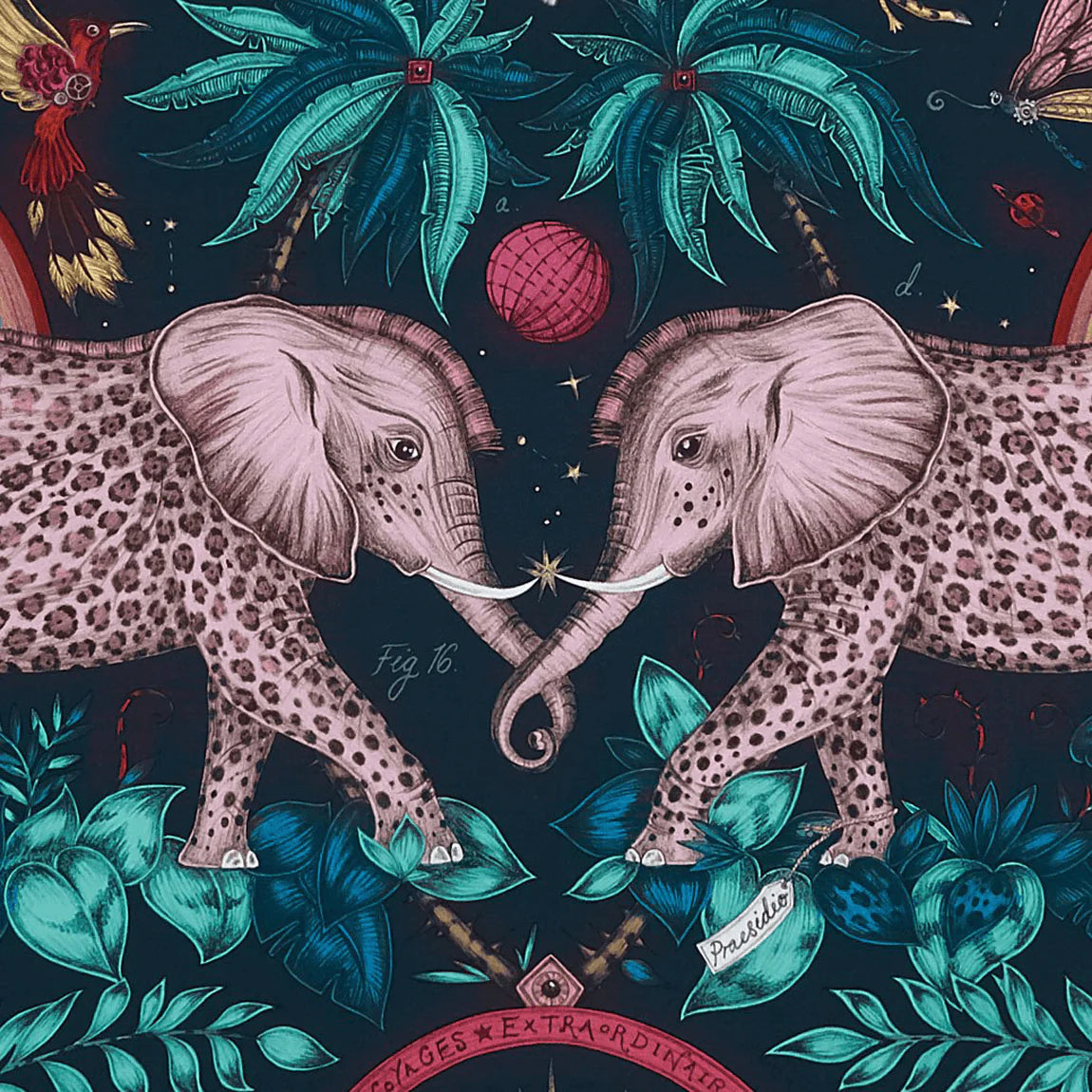 Zambezi Cotton Satin Fabric - Blue - Emma J Shipley