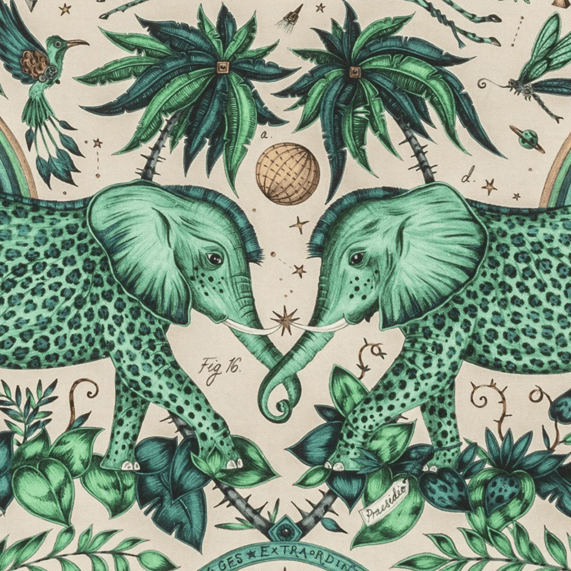 Zambezi Linen Fabric - Green - Emma J Shipley