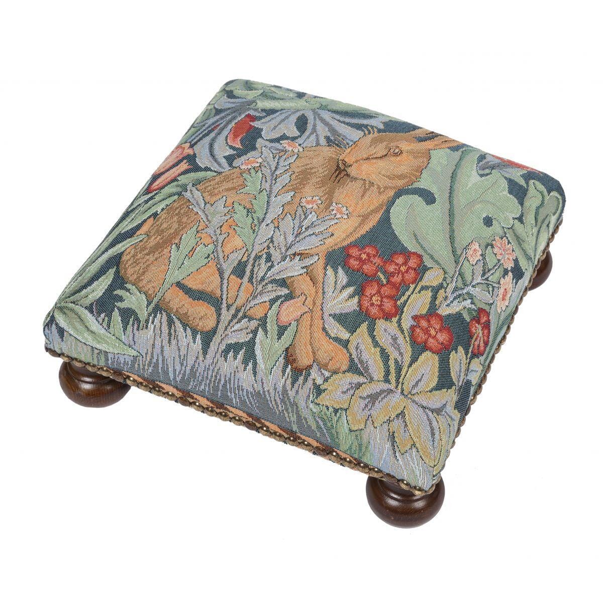 Morris Hare Left Tapestry Footstool